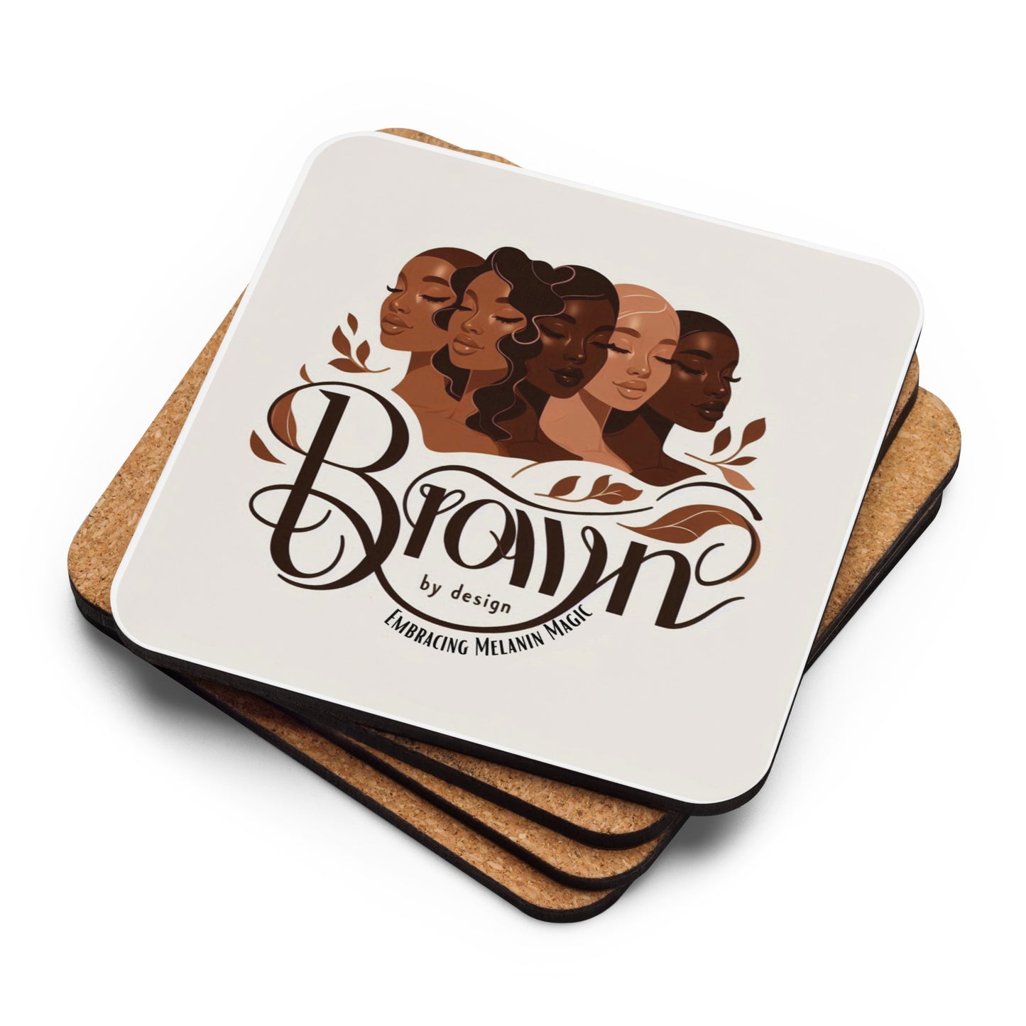 Embracing Melanin - Cork-Back Coaster