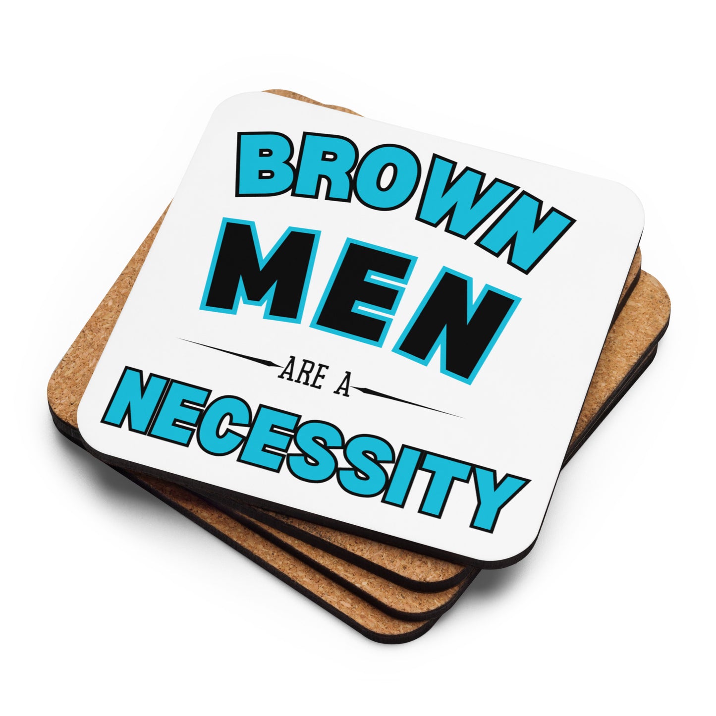 Brown Men - Cork-Back Coaster