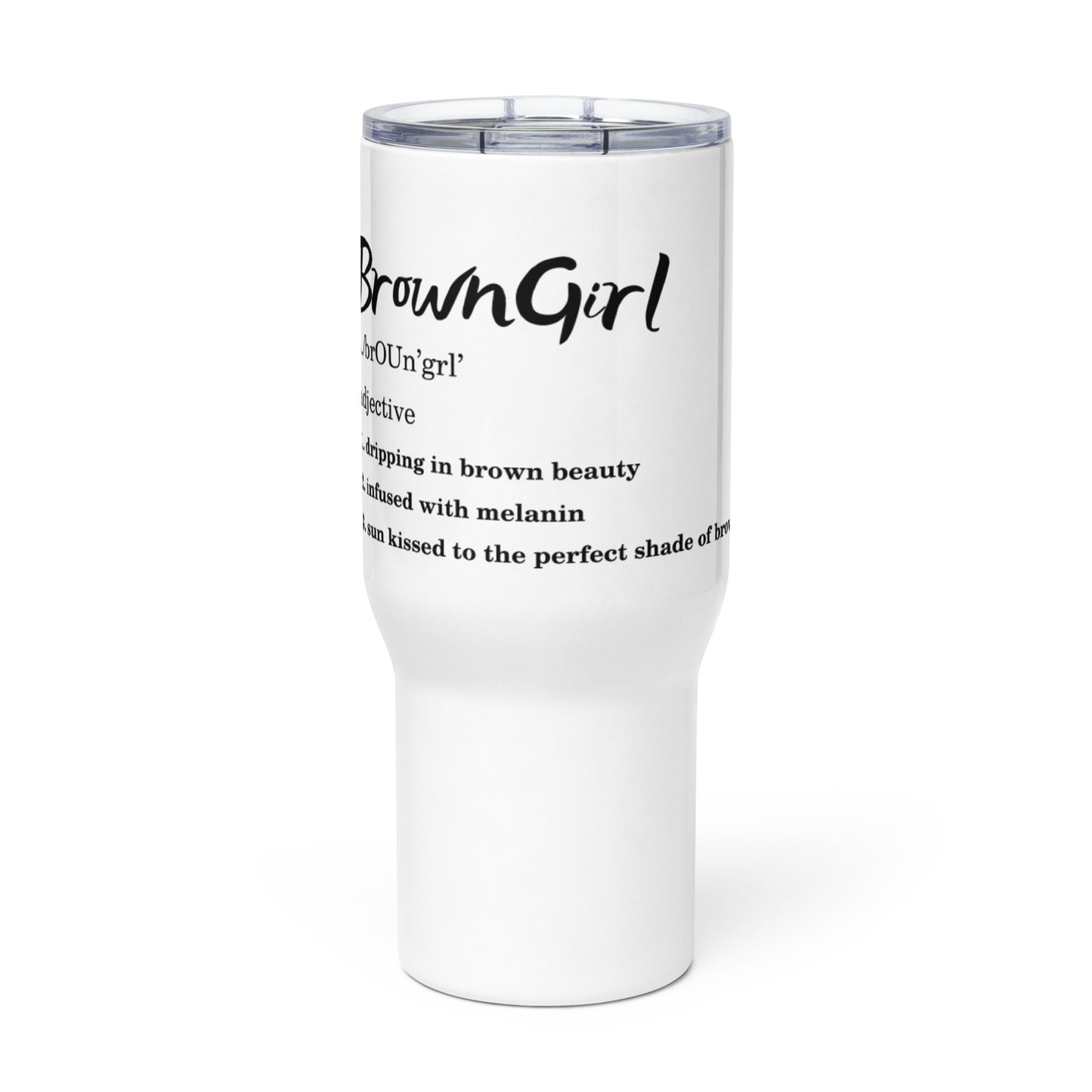 Brown Girl - Travel Mug With A Handle