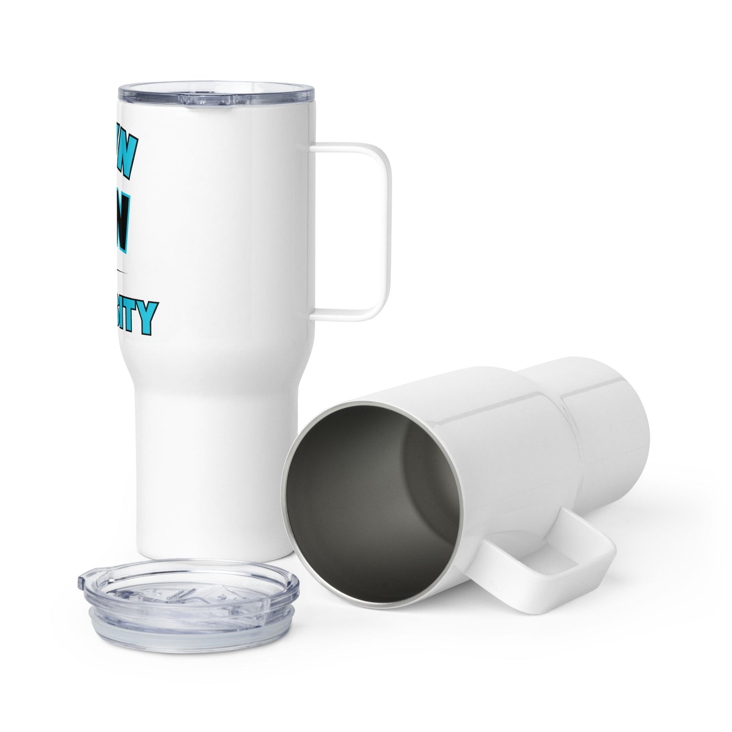 Brown Men- Travel Mug With A Handle