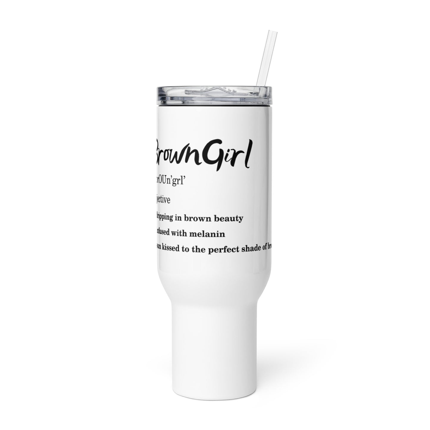 Brown Girl - Travel Mug With A Handle