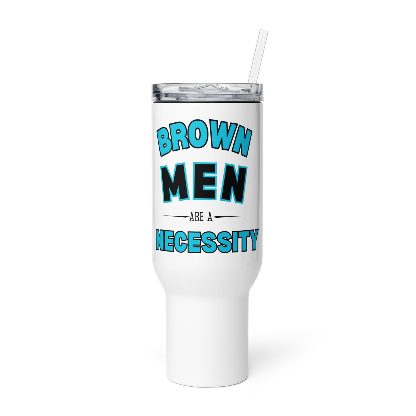 Brown Men- Travel Mug With A Handle